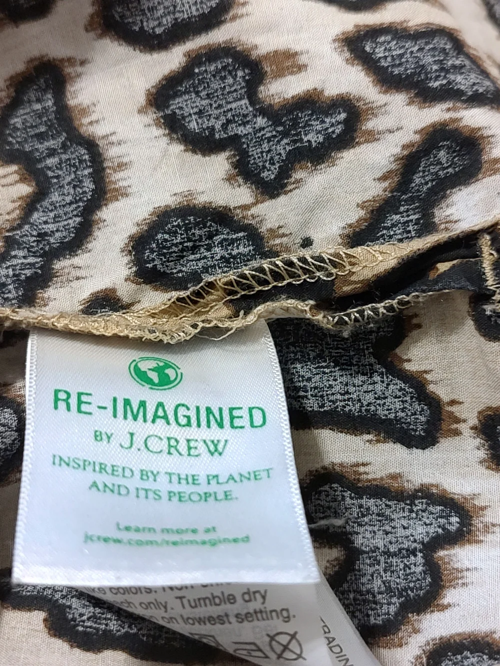 J. Crew Leopard Print Puff-Sleeve Top in Tan/Black